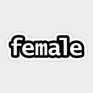 Female Minimal Typography White Text Sticker